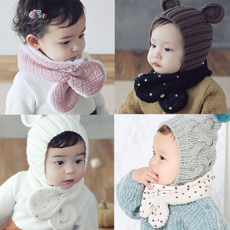 韓國兒童圍巾春秋鼕季寶寶圍脖嬰兒小孩圍兜男童女童脖暖百搭脖套