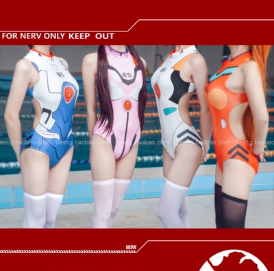 日系动漫EVA连体死库水泳装性感温泉游泳衣女绫波丽明日香Cosplay-淘宝网