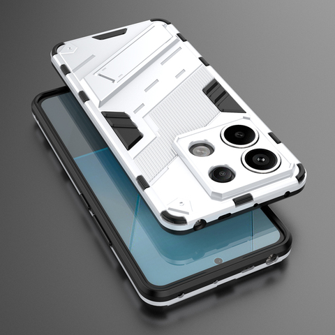 White — Tough Shockproof Kickstand Function Note 13, Note 13 Pro, Note 13 Pro+ Phone Case