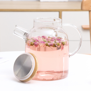 家用玻璃冷水壶套杯耐热高温透明大容量水杯茶壶凉水壶套装创意瓶