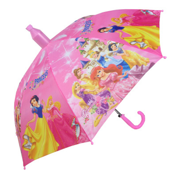 兒童雨傘男女童自動兩用晴雨傘白雪公主超輕長柄傘小學生女孩雨傘