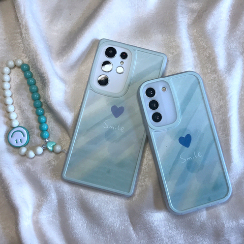 Smile Girls Gradient Blue S22, S22 Plus, S22 Ultra, A13 5G, A23 5G, A33 5G, A53 5G, A73 5G Samsung Phone Case