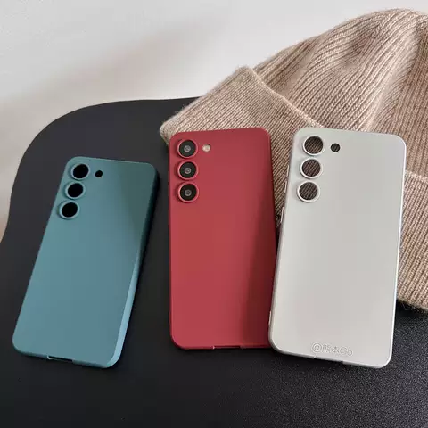 Minimal Phone Cases Covers Matte Silicone TPU Solid Color Galaxy S23, Galaxy S23 Plus, Galaxy S23 Ultra, Galaxy S22, Galaxy S22 Plus, Galaxy S22 Ultra,