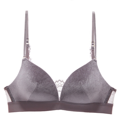 少女美屋夏季新品性感无钢圈绒面文胸小胸聚拢内衣蕾丝舒适胸罩女-淘宝网