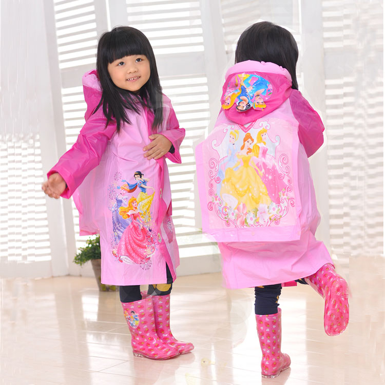 迪士尼冰雪奇緣女童雨衣公主韓版卡通防水小學生幼兒園粉紅豬雨披