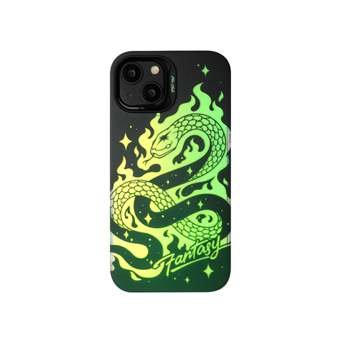 FUN SNAKE Laser Gradient Matte Double Layer 3D Ins 12 15, 14, 13 iPhone Case