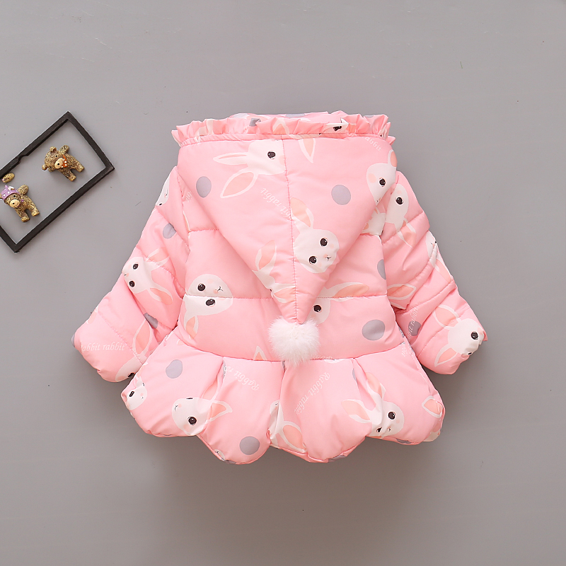 新款秋鼕裝嬰兒棉服棉衣女童女寶寶外套鼕裝加厚兒童棉襖女1-3歲
