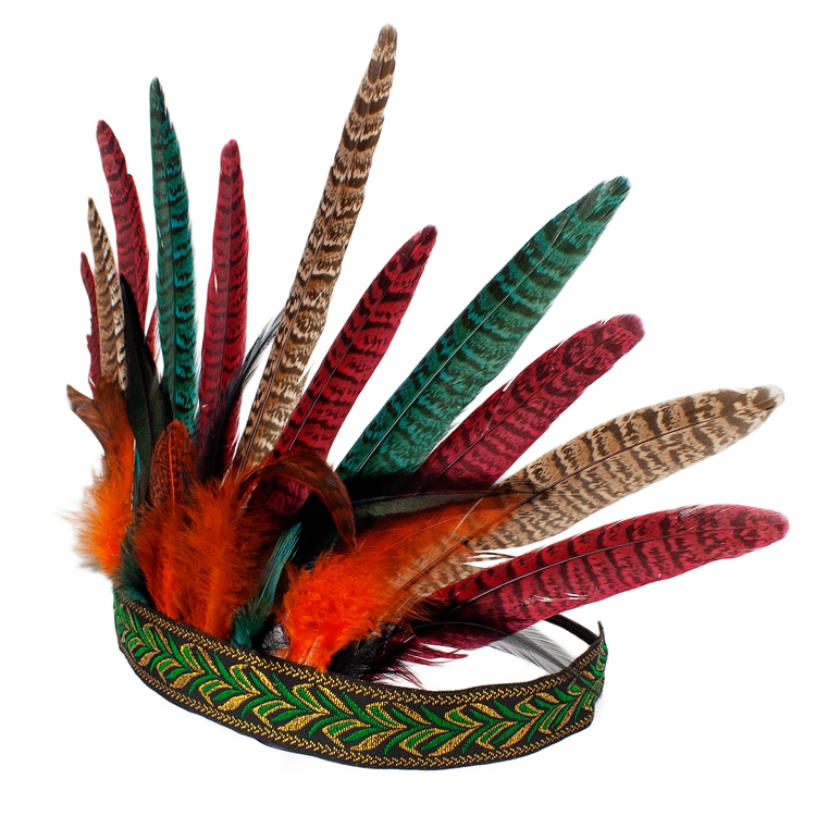 dy european and american feather headdress indian tribe crown personality color hair accessories performance photography props
