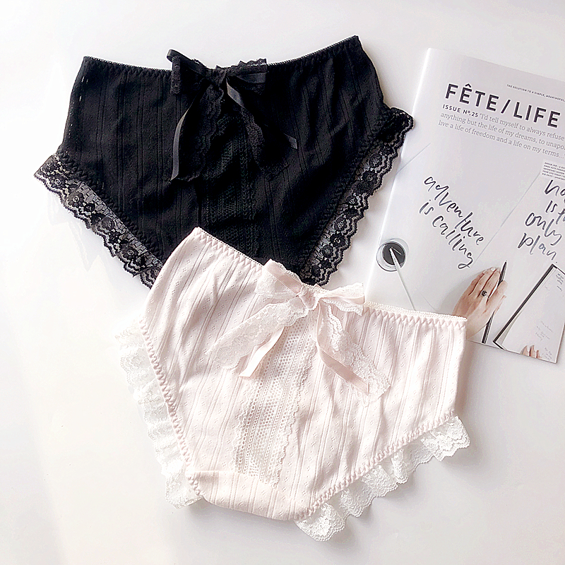 japonais en coton dentelle sexy doux creux de coton taille basse slip confortable paquet de la hanche jeunes filles élèves de petite culotte sous-vêtements japonais en coton dentelle sexy doux creux de coton taille basse slip confortable paquet de la hanche jeunes filles élèves de petite culotte sous-vêtements