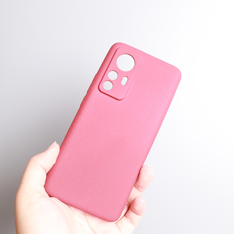 Red — Matte Anti Fingerprint Solf Silicone 12T, 12T Pro Phone Case