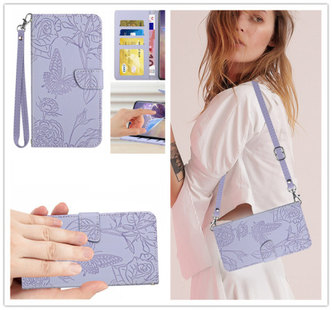 Wallets Folio Flip Magnetic Synthetic Leather Card Holder Folding Stand Embossed Butterfly Flower A13 5G, A23 5G, A33 5G, A53