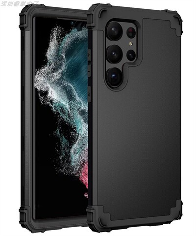 Black — Tough Shockproof Airbag Corner Protection S23, S23 Plus, S23 Ultra Samsung Phone Case