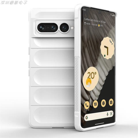 White — Easy Grip Non Slip Matte Silicone TPU 7, 7 Pro, 6, 6 Pro Google Pixel Phone Case