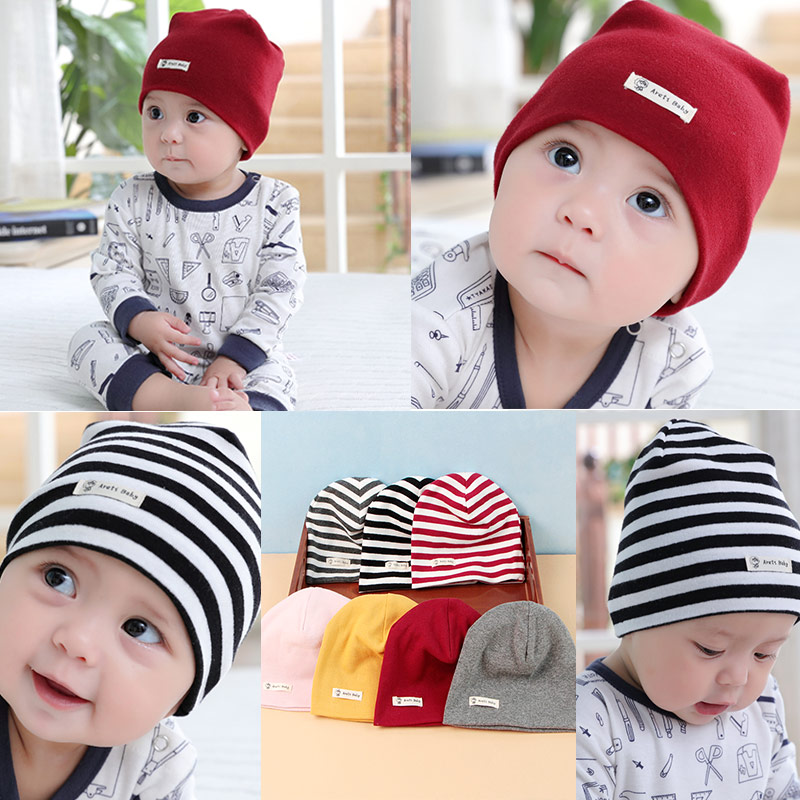 嬰兒帽秋鼕0-3個月寶寶帽子1歲3男女童帽 新生兒帽子保暖 套頭帽
