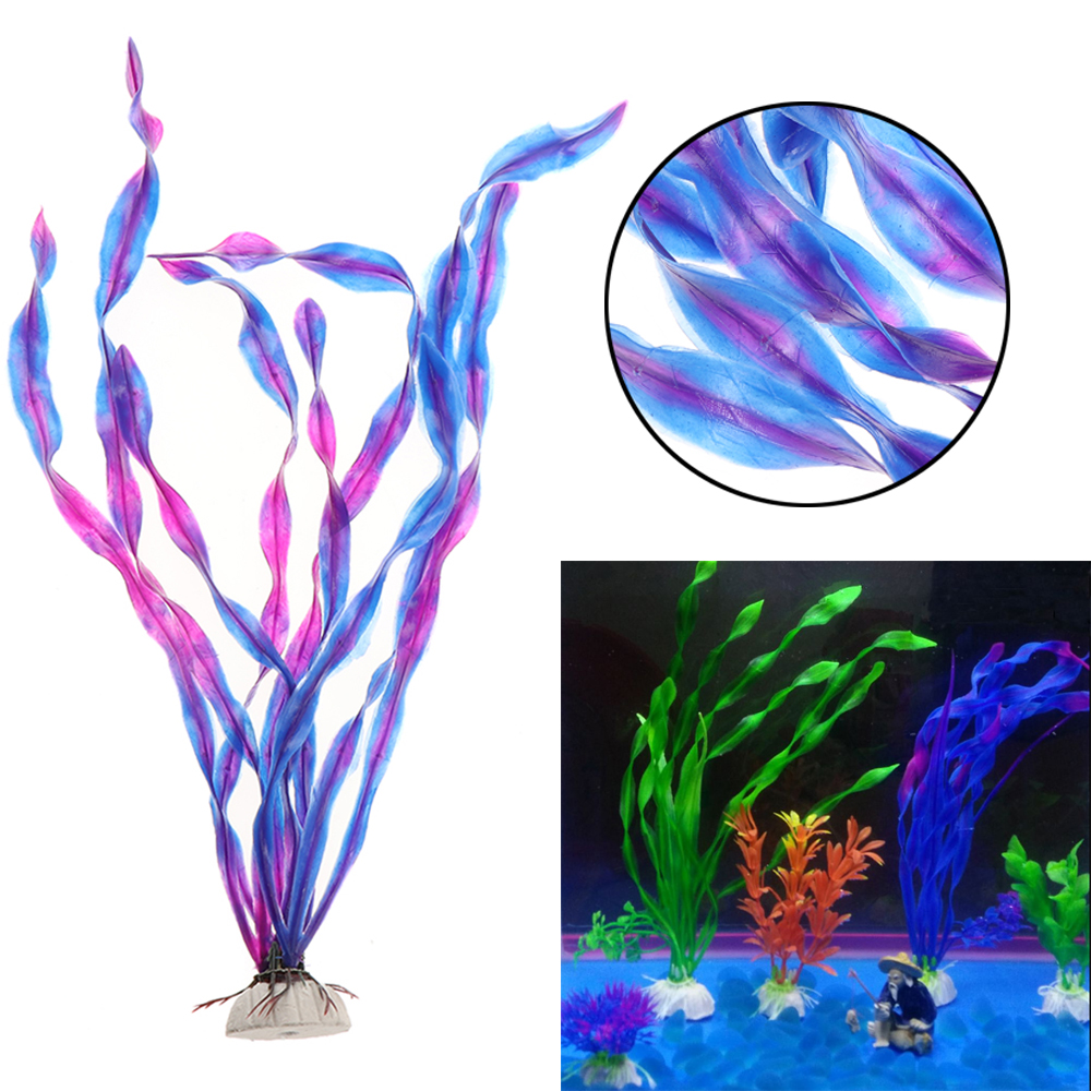 High Simulation Aquatic Plants Fish Tank Landscape Aquarium Decorative Fish Tank Aquatic Plants Big Wave Seaweed Multi-Color