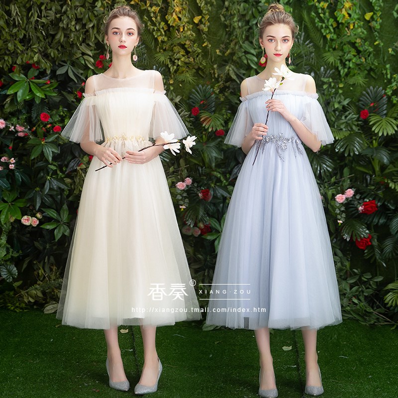 gris de demoiselle d'honneur vêtements féminin en 2019 printemps nouveau groupe de demoiselle d'honneur robes de banquet de soirée, robe slim robe de soirée femmes d'été gris de demoiselle d'honneur vêtements féminin en 2019 printemps nouveau groupe de demoiselle d'honneur robes de banquet de soirée, robe slim robe de soirée femmes d'été