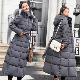 2019冬季新款韩版修身宽松大码加长款羽绒棉服气质棉衣外套潮