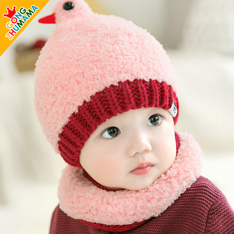新生兒帽子秋鼕季韓版寶寶保暖帽3-6-12個月嬰兒帽男女童公主帽潮