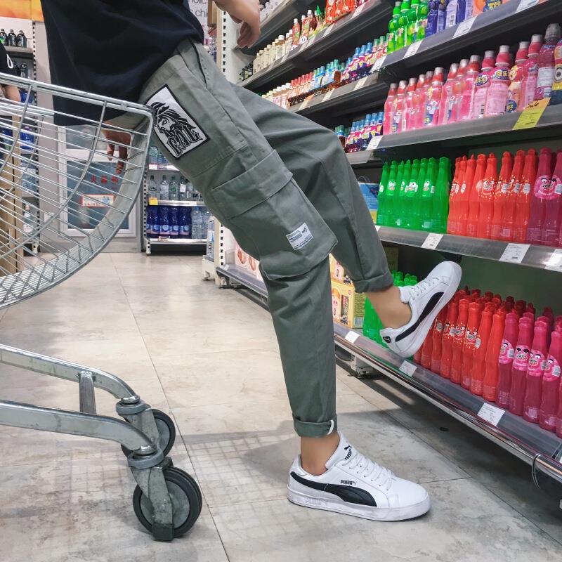 2019 printemps de nouvelles casual pantalons hommes lâches ins ultra feu pantalon salopette han édition de la marée neuf minutes de pantalon 2019 printemps de nouvelles casual pantalons hommes lâches ins ultra feu pantalon salopette han édition de la marée neuf minutes de pantalon