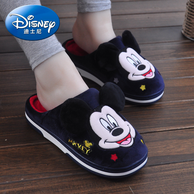 迪士尼女童寶寶棉拖鞋