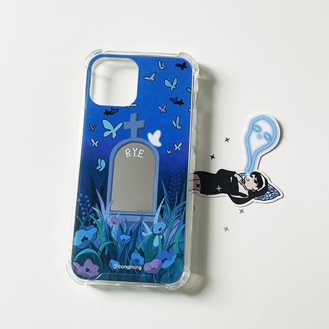 BYE Tombstone Mirror 15, 14, 13, 12, 11 iPhone Case