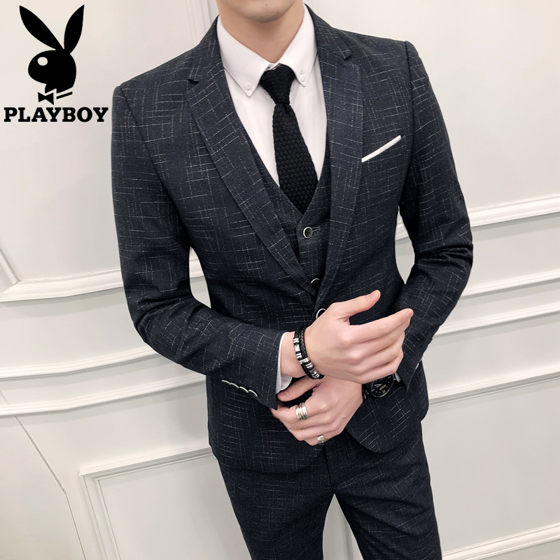 playboy des costumes pour les hommes marié robe de mariée slim fit de la jeunesse robe casual costume de costume d'homme playboy des costumes pour les hommes marié robe de mariée slim fit de la jeunesse robe casual costume de costume d'homme