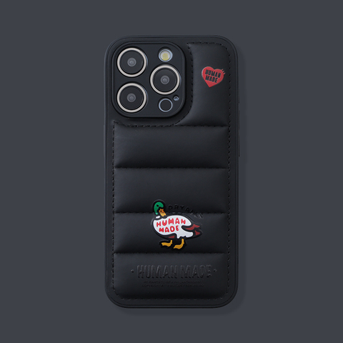Black — Human Made New Puffy Puffer Down Jacket 15, 14, 13, 12 iPhone Case
