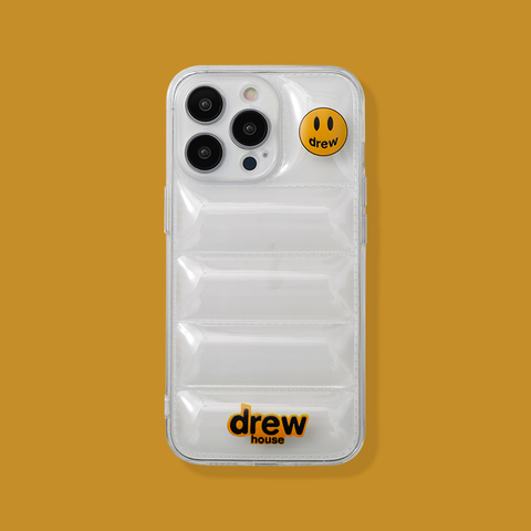 Drew Puffy Puffer Down Jacket Style New Transparent Clear Silicone TPU 14, 13, 12 iPhone Case