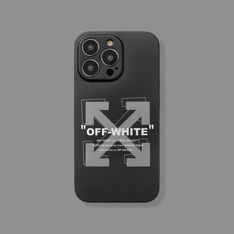 Off-White Arrow Logo Grey Black iPhone Case