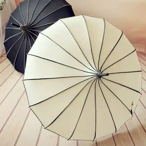 umbrella long handle female creative wedding princess umbrella student pagoda umbrella korean style all-weather umbrella vintage and little fresh dual-use umbrella