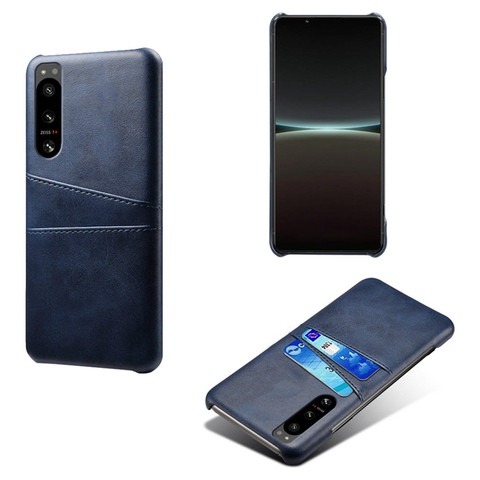 5 IV Dual Card Holder Synthetic Leather Sony Xperia Phone Case