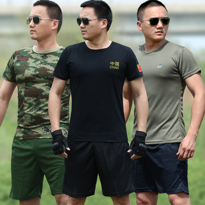 夏季体能训练服战狼特种兵野战作训服中国军装男女圆领t恤短袖