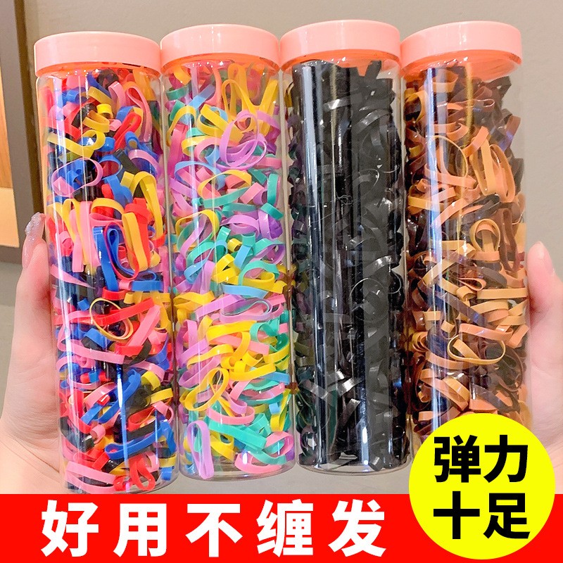 Thick Disposable Rubber Band Small Size Does Not Hurt Hair Thin Rubber Ring Female Children's Hair Rope Tie Hair Transparent Thick Hair Ring
