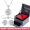 [White Diamond] S925 Silver Ear Nail Necklace Bracelet Three piece Set+Rose Gift Box