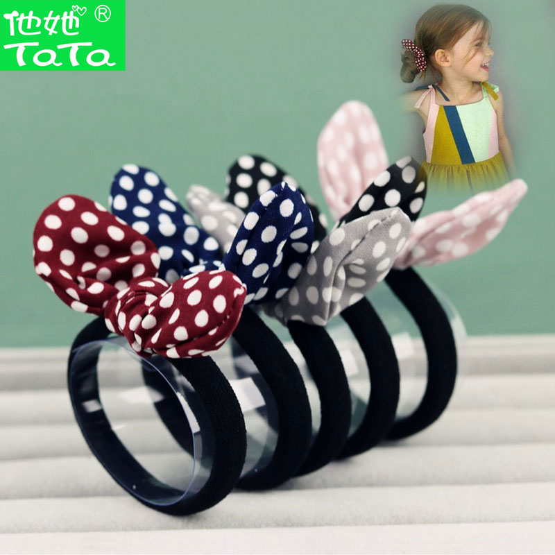 5條裝兔耳朵兒童女童皮筋小女孩發繩頭飾發圈韓國發飾橡皮筋頭繩