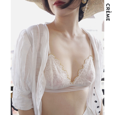 CremeSu法式内衣法国进口刺绣golden silhouette女三角杯无钢圈-淘宝网
