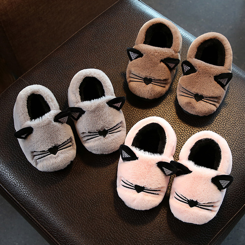 寶寶棉拖鞋1-3歲鼕季室內防滑兒童拖鞋男女童毛毛鞋小孩包跟棉鞋
