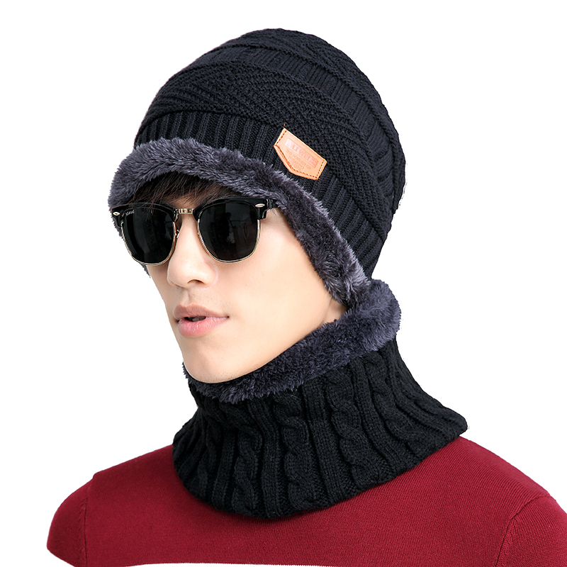男士帽子鼕季時尚朝韓加絨毛線帽保暖針織帽秋鼕包頭加厚青年棉帽