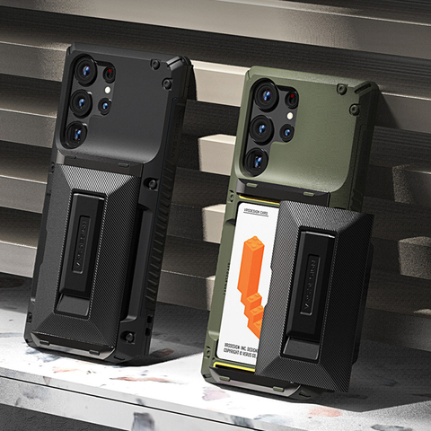VRS Damda Glide Tough Shockproof Card Holder High End Premium S23 Plus, S23 Ultra Samsung Phone Case