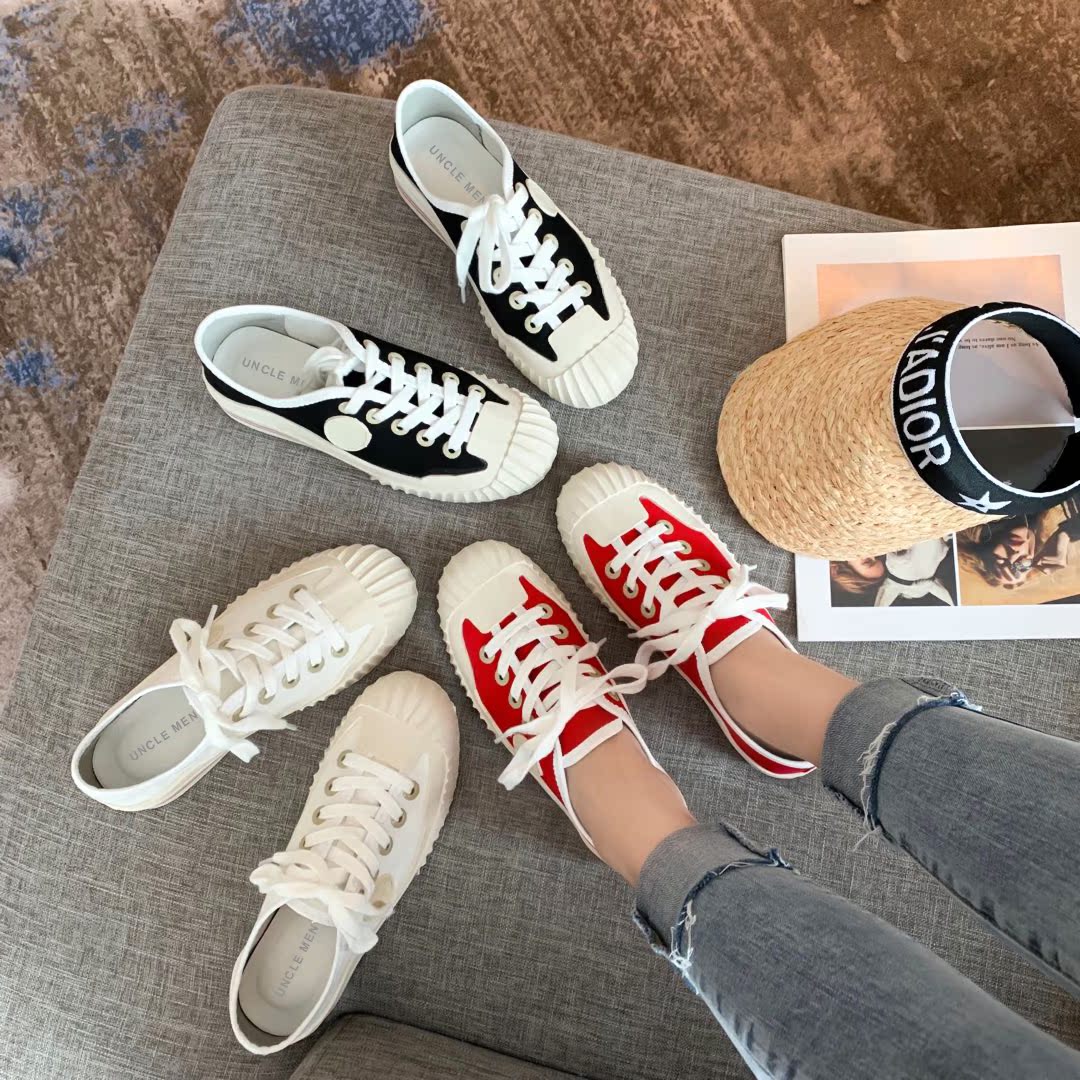 5/28 sur les nouvelles chaussures de toile des femmes témoins de tact chaussures à fond épais chaussures de femmes ins ultra incendie vintage port de goût blanc chaussures femmes 5/28 sur les nouvelles chaussures de toile des femmes témoins de tact chaussures à fond épais chaussures de femmes ins ultra incendie vintage port de goût blanc chaussures femmes