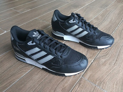 现货正品 Adidas三叶草 ZX750 男子 黑白经典 复古休闲跑鞋