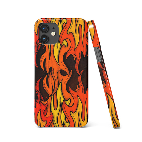 Hard — Fire Drawing Illustration 15, 14, 13, 12, 11 iPhone Case