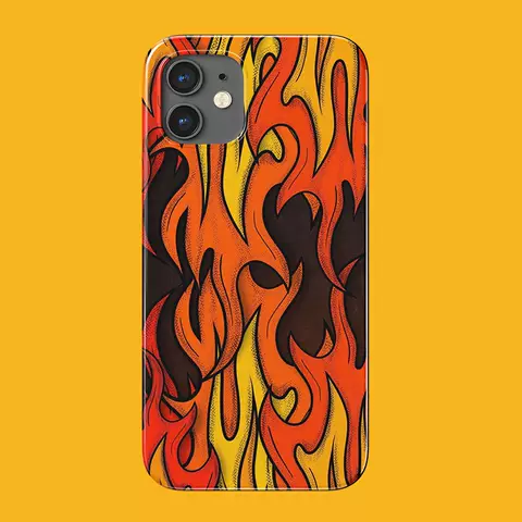 Fire Drawing Illustration Phone Cases Covers iPhone 15, iPhone 14, iPhone 13, iPhone 12, iPhone 11
