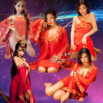 性感诱惑蕾丝长款睡裙三点式套装情趣睡衣新娘装新婚礼物套装包邮