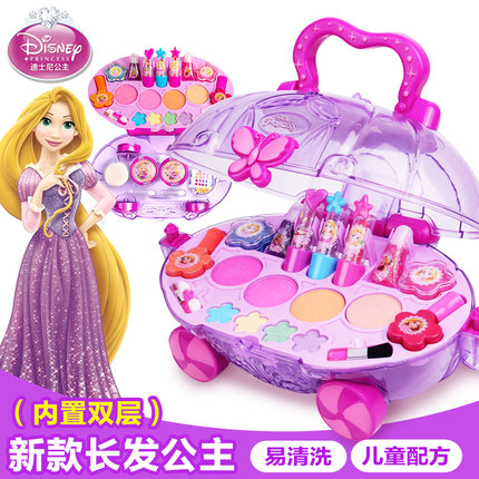 迪斯尼女童寶寶禮盒兒童化妝品彩妝套裝無毒芭比公主小孩女孩玩具