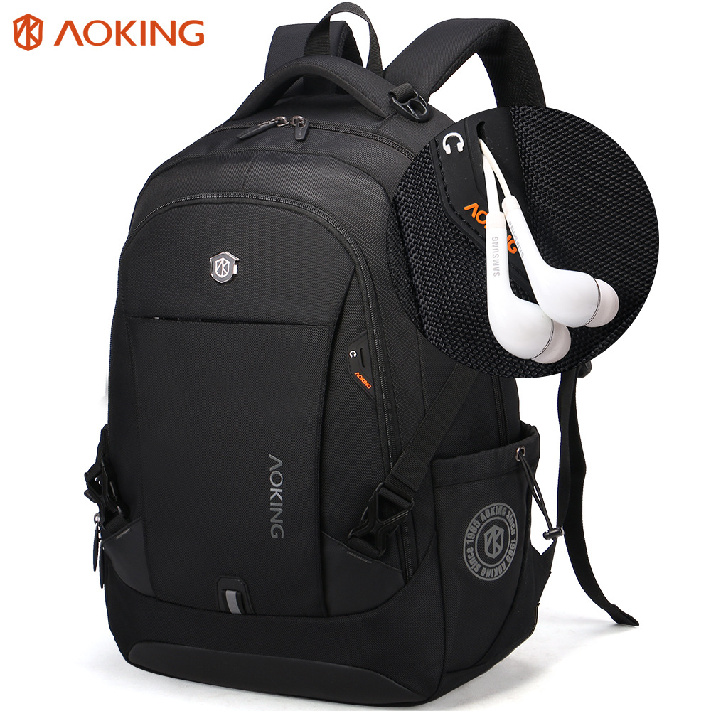autrichien, roi aoking sacs d'épaule des hommes multi-fonctionnelle de la capacité du compartiment avec trou de l'écouteur de loisirs voyage sac à dos moyen autrichien, roi aoking sacs d'épaule des hommes multi-fonctionnelle de la capacité du compartiment avec trou de l'écouteur de loisirs voyage sac à dos moyen