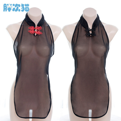 【撩汉出品】原创半透露背旗袍 日系性感少女-淘宝网