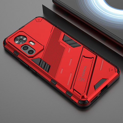 Red — New Punk Armor Tough Shockproof Hybrid MagSafe Compatible Kickstand 12T, 12T Pro Phone Case