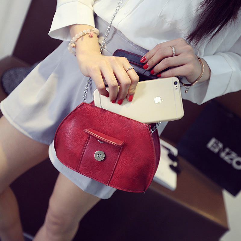 2016 new handbags summer cool fashion simple mobile phone bag shoulder bag messenger bag chain mini bag