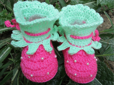 純手工編織嬰兒鞋子 